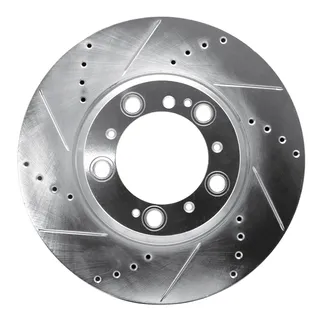 R1 Concepts EDZ-02066D Brake Rotor Drilled and Slotted Silver
